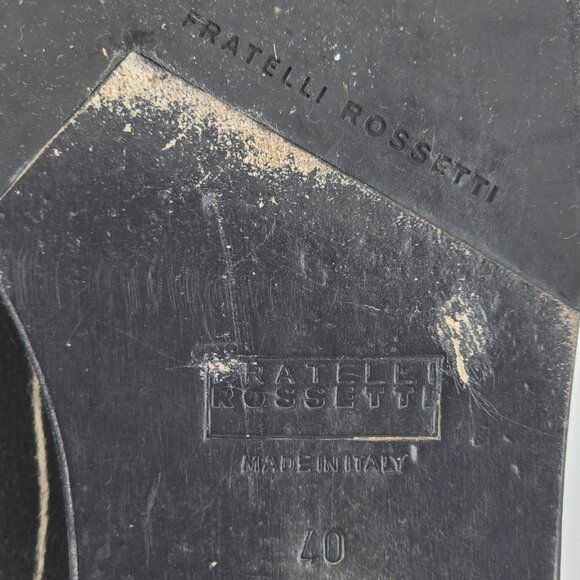 Fratelli Rosetti Italy Striped Black White Suede Tassel Loafers Men 7 Dress Shoe - Picture 10 of 10